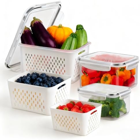 3 Pcs Fruit Storage Containers for Fridge
