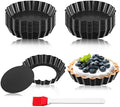 Patelai 24 Pcs Mini Tart Pans 4 Inch with Removable Bottom Round