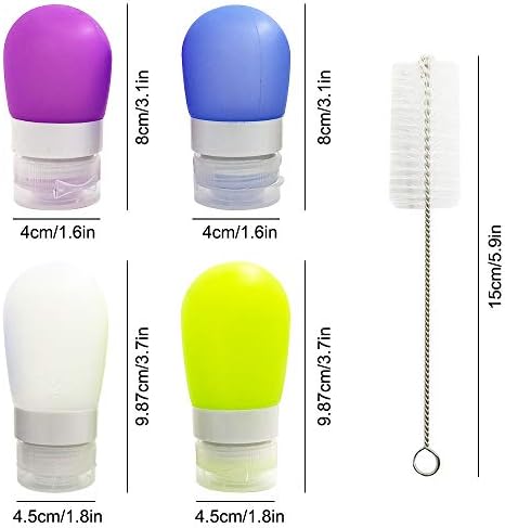 FineGood 4 pcs Squeeze Salad Dressing Bottles, 1.3oz and 2 oz.