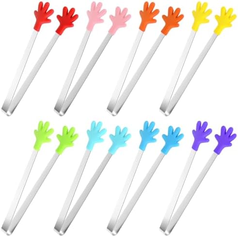 8PCS Mini Food Tongs, 5.3 inch