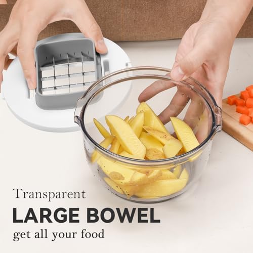 KEOUKE Multifunctional Vegetable Chopper Bowl, White