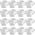 Reallnaive 16 Pcs 3 oz Porcelain Espresso Cup Set White Tiny Ceramic