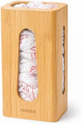 Bamboo Grocery Bag Holder, Wall Mount Plastic Bag Holder