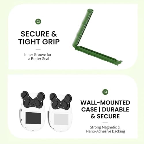 Magnetic Bamboo Cute Chip Clips&Panda Bag Clips for Food Storage