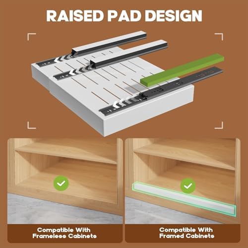 Seinloes 2 Pack Pull Out Cabinet Organizer for Wide