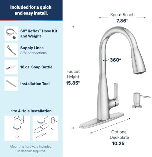 Moen Haelyn Stainless Pull-Down Kitchen Faucet 87627SRS