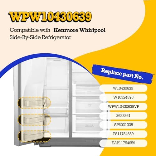 2-Pack WPW10430639 Refrigerator Door Shelf Bin Compatible with