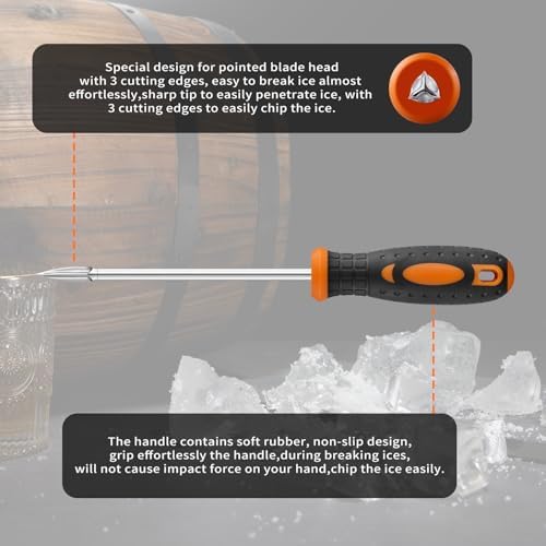 Ice Pick, Ice Pick for Breaking Ice, for Kitchen, Bars, Bartender, Ice
