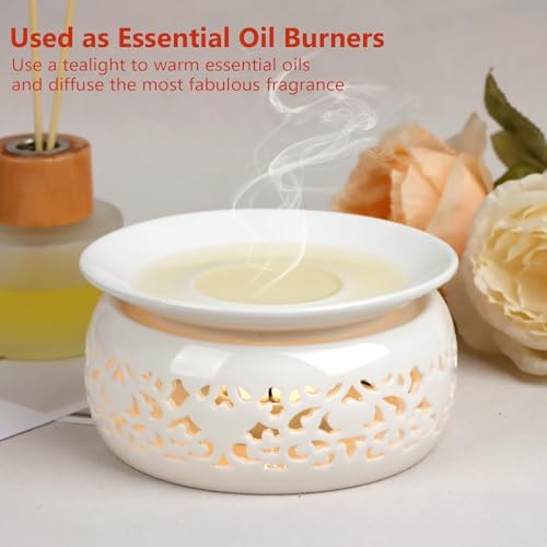 KAYCROWN Teapot Warmer, Ceramic Tea Warmer with Tealight Holder