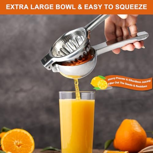 Lemon Squeezer, Stainless Steel Manual Citrus Juicer