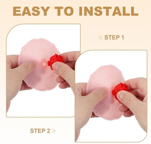 uxcell Silicone Cup Lids, 3-Piece, Rose Pattern
