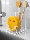 NiHome Sponge Holder, Clear Acrylic 2-Slot