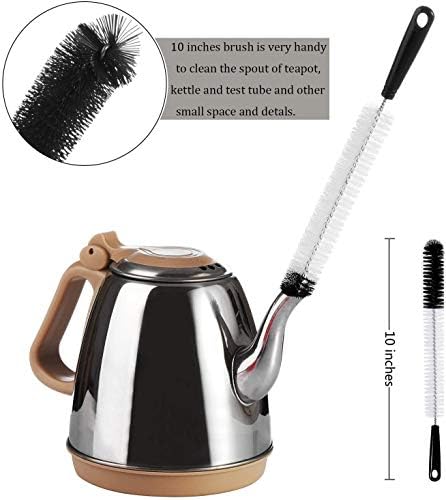 ALINK 8-Pack Bottle Cleaning Brush Set, Black