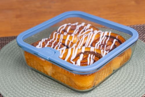 Sio 8x8 Baking Dish GLASS LID Square Casserole Bakeware Pan Set