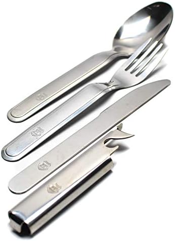 Original Hungarian army cutlery set 4 pieces. Eating utensils military