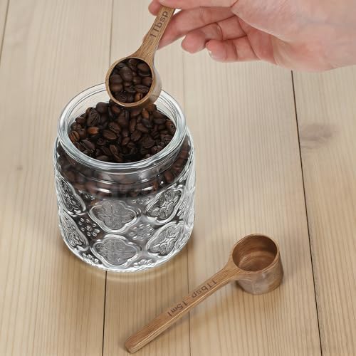 4 Pack Coffee Acacia Wooden Scoop Wooden Measuring Scoops for