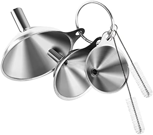 6 Pcs Stainless Steel Mini Funnels for Kitchen use. Large Tiny Small