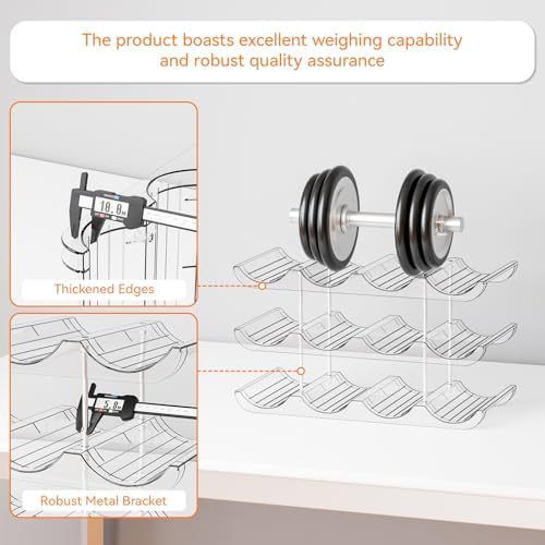 Yieach 4 Tier Stackable Wine Racks Countertop,Sturdy and Durable Wine