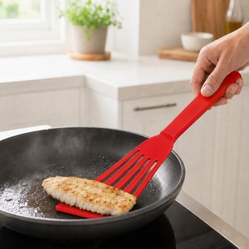 Maine Man Silicone Fish Spatula, Non-Stick Angled Turner, For Delicate