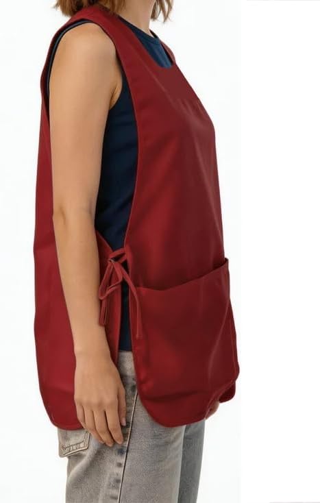 Large Smock Cobbler Apron for Men & Women, Adjustable Side Ties & 2