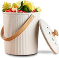 LALASTAR 1 Gallon Bamboo Fiber Kitchen Compost Bin with Lid