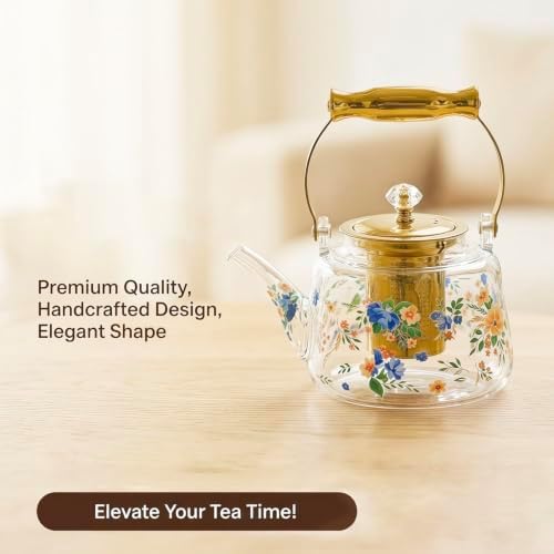 Borosilicate Glass Stovetop Teapot, 44 oz