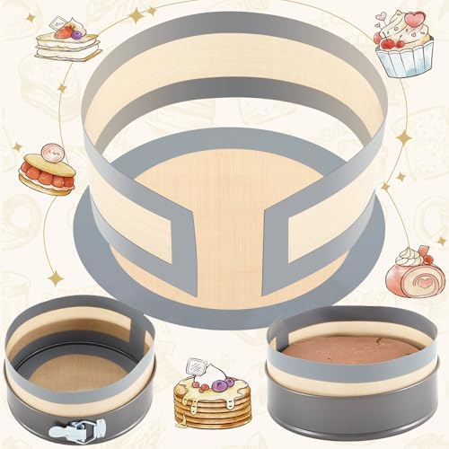 Honeydak Silicone Springform Pan Baking Mat Set, 6, 8, 10 Inch