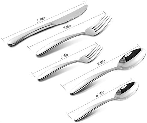 HaWare Heavy Duty Silverware Set, 20-Piece Stainless Steel Flatware