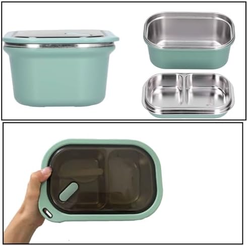 1200ml 2-Layer Hot Food Lunch Box with Spoon