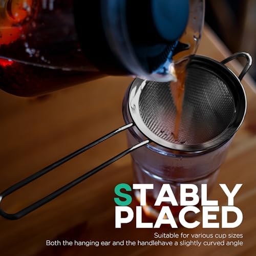 Homestia Stainless Steel Fine Mesh Strainer, Sieve Sifter For Tea