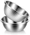 Colander Stainless Steel 3 QT with Bowls, Strainer for Kitchen