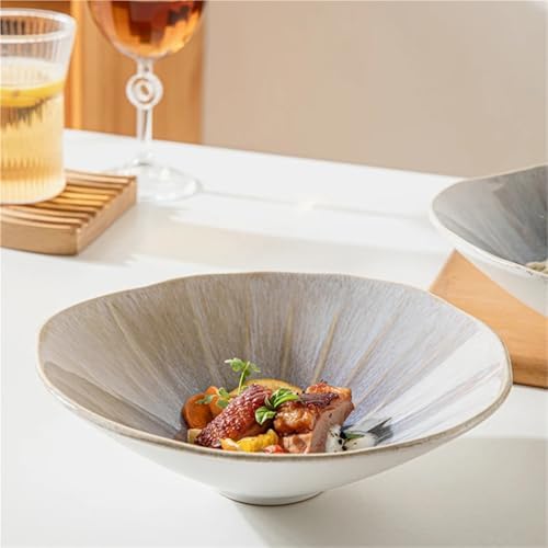 Glass Salad Bowls, Mixing,High Color Kiln Change 7.5 Inch Ceramic Bowl