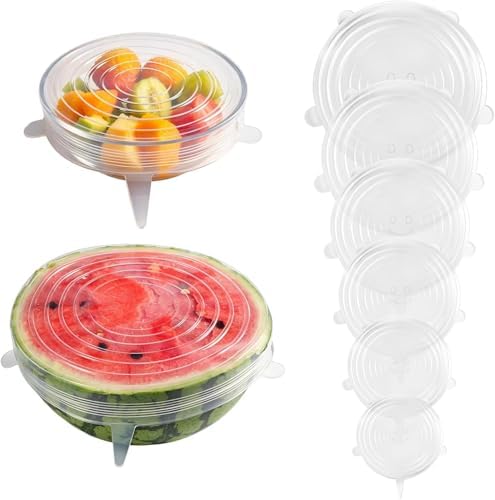 Silicone Stretch Lids Set, Assorted Sizes, Clear