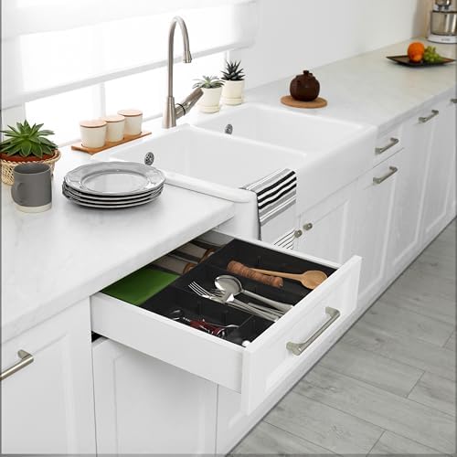 Simple Houseware Drawer Organizer Tray, 9 Adjustable Compartments