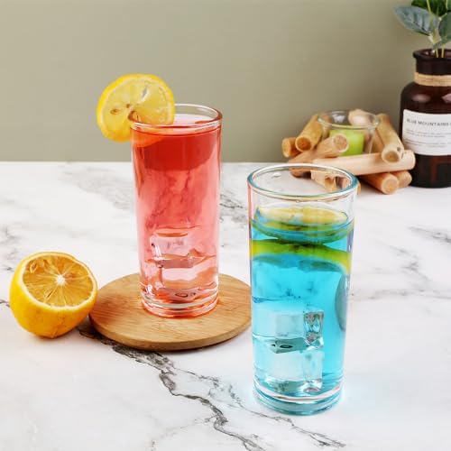 Highball Glasses Set of 12-8oz Tall Water Glasses for Mojito, Whiskey