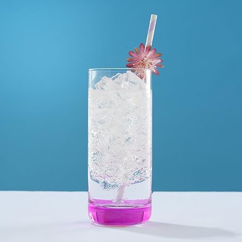JoyJolt Hue Highball Glasses Set of 6 Tall Drinking Glasses, 13oz