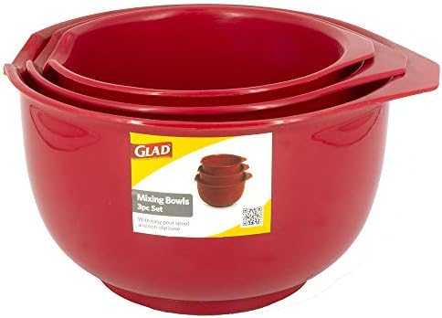 Glad Mixing Bowls with Pour Spout, Set of 3 | Nesting Design Saves