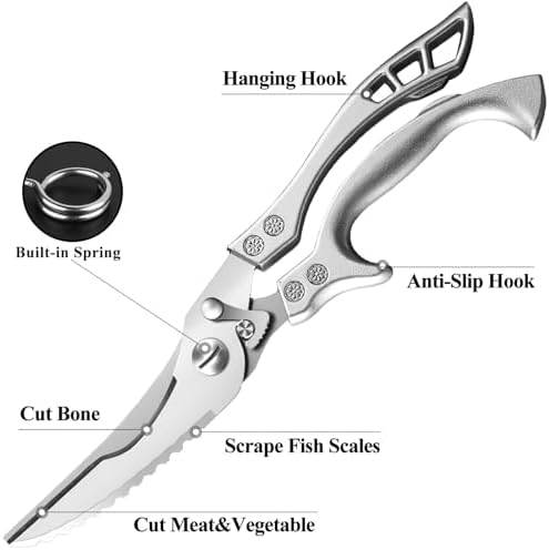 Zicolu Poultry Shears Heavy Duty Professional, Multipurpose Kitchen