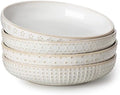 MALACASA Pasta Bowls 48 Oz, 9.5 Inch Large Salad Bowls, Modern Relief