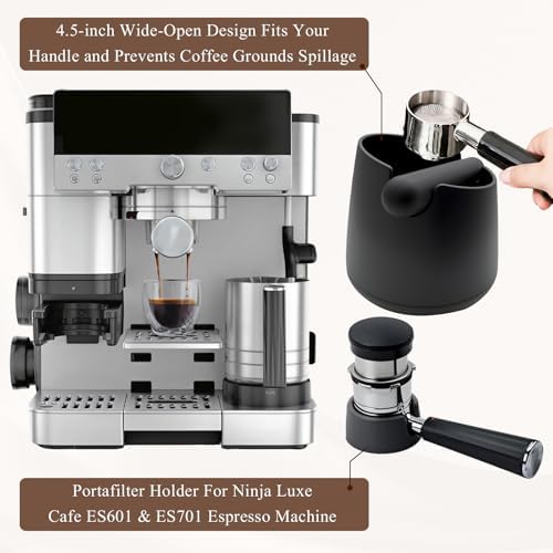 Portafilter Holder & Coffee Knock Box Combo for Ninja Luxe Café