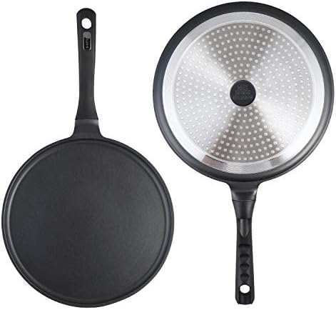 S·KITCHN Crepe Pan Nonstick Dosa Pan for Roti Indian, Non-Stick