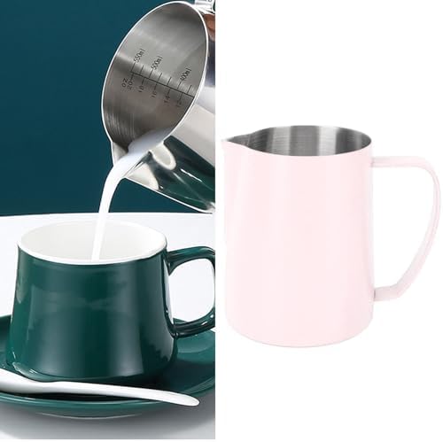 Milk Frother Cup, Milk Frothing Pitcher 480ML Stainless Steel Milk