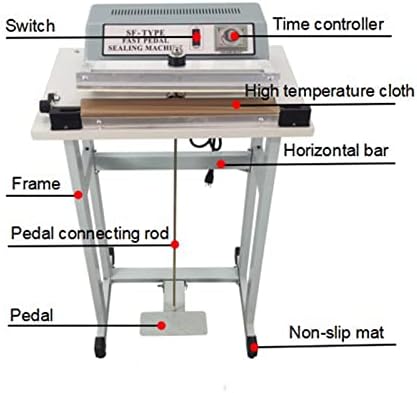 INTBUYING 110V Foot-pedal Sealing Machine, 3mm/0.6mm Width