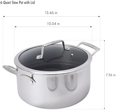 Henckels Paradigm Stainless Steel 6 pc Cookware Set, Tri-Ply Ceramic