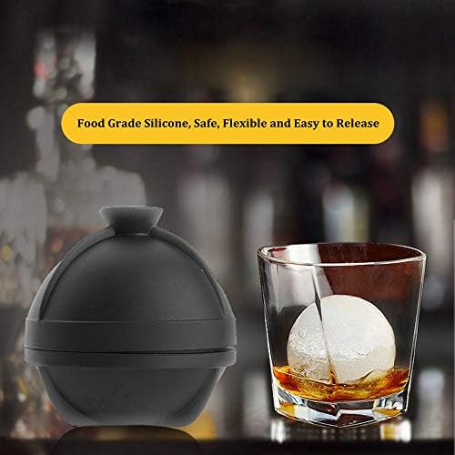 Silicone Ice Ball Molds for Whiskey,2.5-Inch Ice Sphere Molds,4 Pack