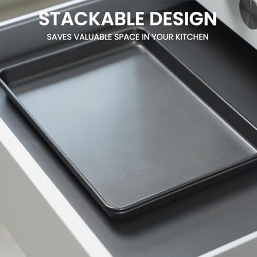 LISI Nonstick Stackable Baking Pans Set, Cookware Sets Baking Tray