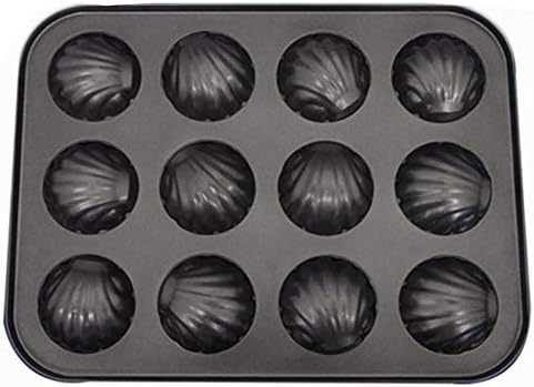 Mold Cake Pan for Madeleine, ZEENEEK 12-Cavity Non-Stick Spherical