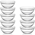 Sweejar 4.5 inch Small Glass Bowls Set, 12 oz Prep Bowls for Cooking