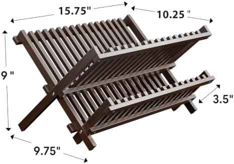 Simple Trending Bamboo 2-Tier Dish Rack