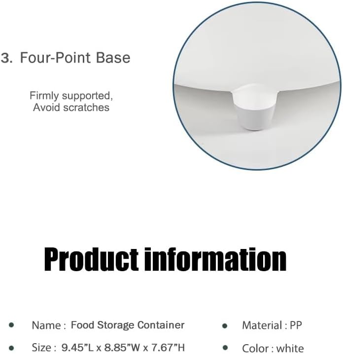 Food Storage Container with Lid, 11lbs Airtight Food Storage Bin for